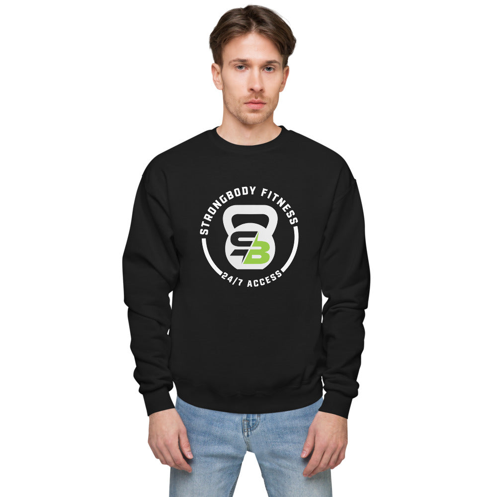 White Circle SBF | Unisex fleece sweatshirt