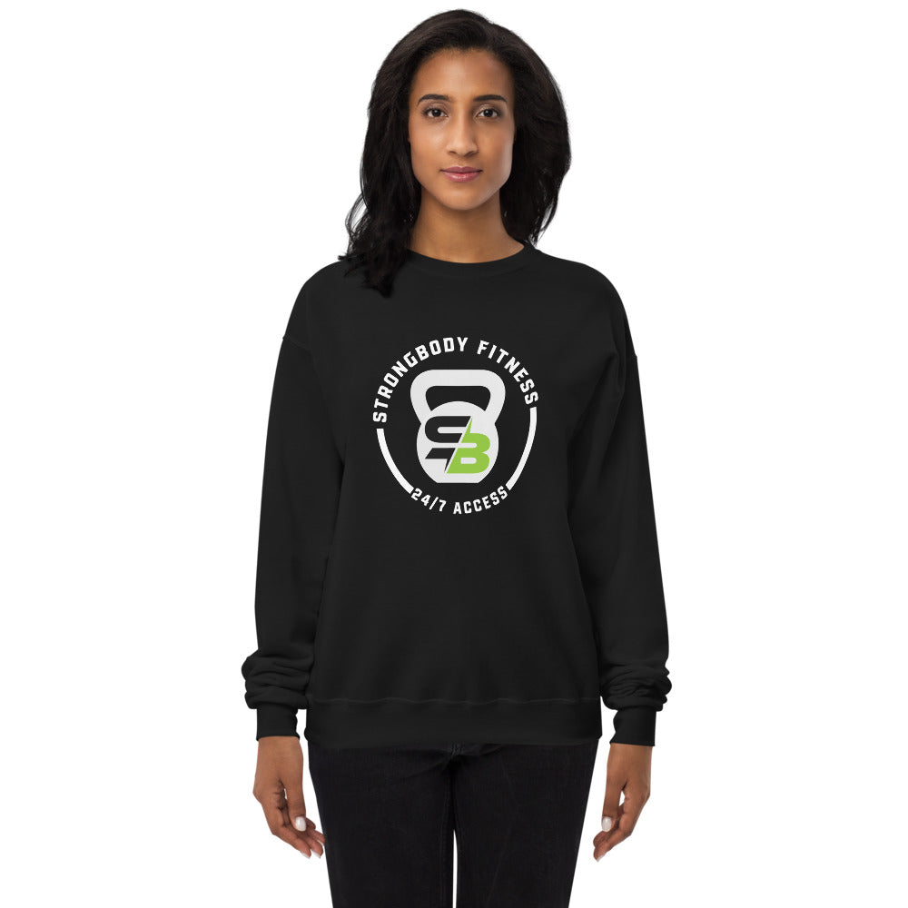 White Circle SBF | Unisex fleece sweatshirt