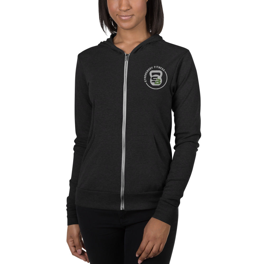 Embroidered SBF logo | Unisex zip hoodie